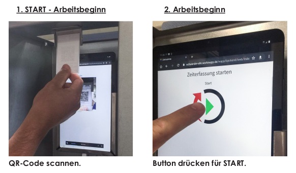 Arbitszeiterfassung Excel oder digital per Tablet Arbeitszeiterfassung statt Excel am Terminal stationär für Zeiterfassung an der Baustelle