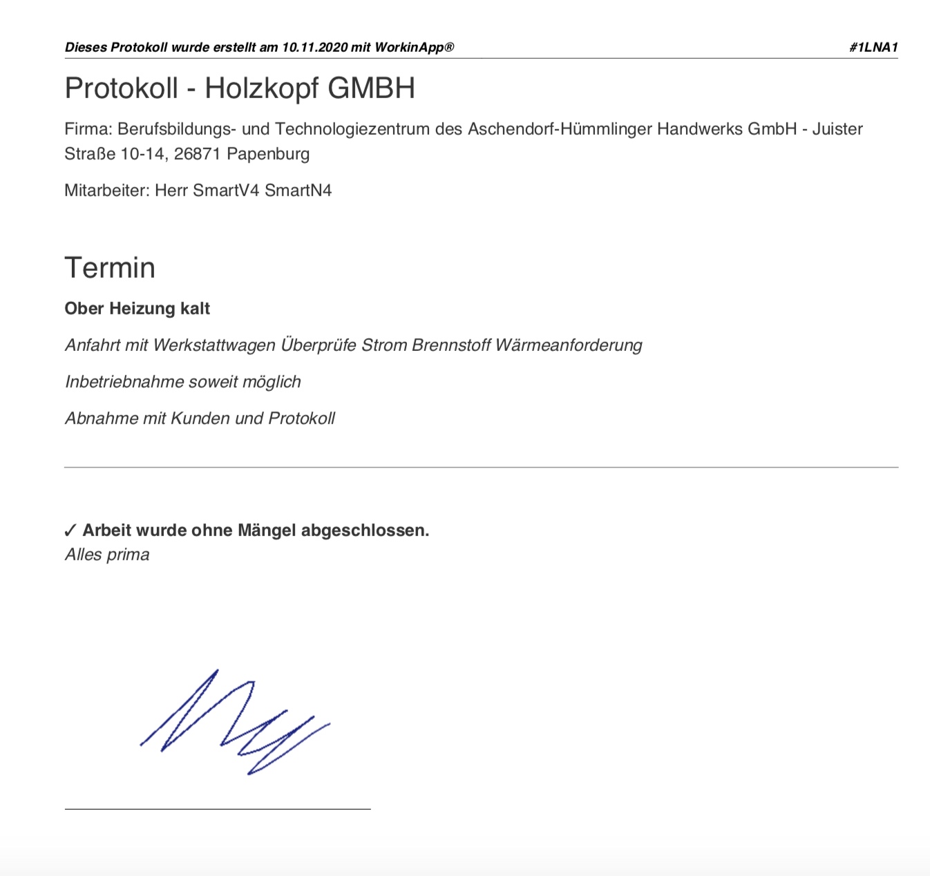 Perfekte Software für Abnahmeprotokolle mit Kundenunterschrift via Handwerkersoftware Handwerkersoftware zur Erstellung perfekter Software Protokolle und Dokumentation