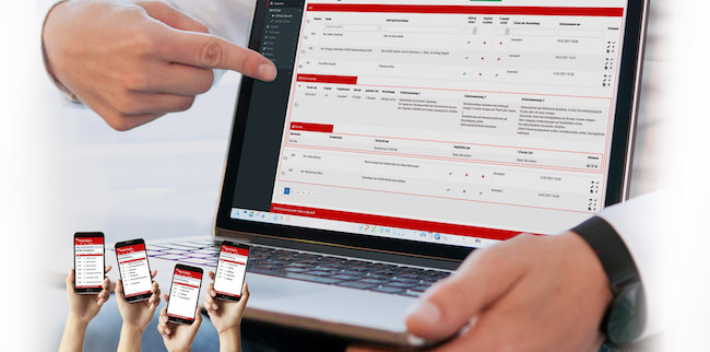Stundenzettel-Vorlage für Zeiterfassung per Software und App Stundenzettel-Vorlage digital mit Software und App für Zeiterfassung